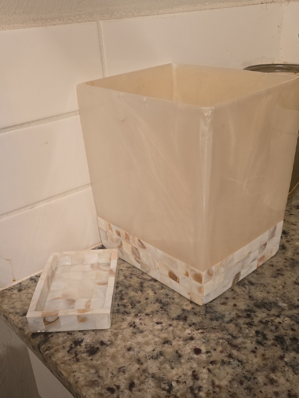 Bed Bath & Beyond Beige Marble Mosaic Vanity Set